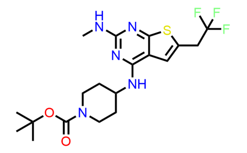 26B007 - Tert-butyl 4-((2-(methylamino)-6-(2,2,2-trifluoroethyl)thieno[2,3-d]pyrimidin-4-yl)amino)piperidine-1-carboxylate | CAS 3107291-07-3